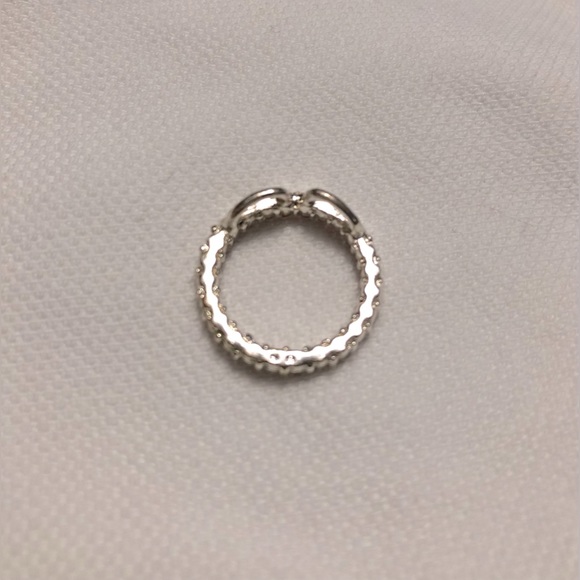 Silvertone Red Rhinestone pendant - Picture 2 of 3